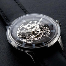Load image into Gallery viewer, DIY Watchmaking Kit | Mosel series - Brunette Skeleton vintage dress watch w/ Miyota 8N24
