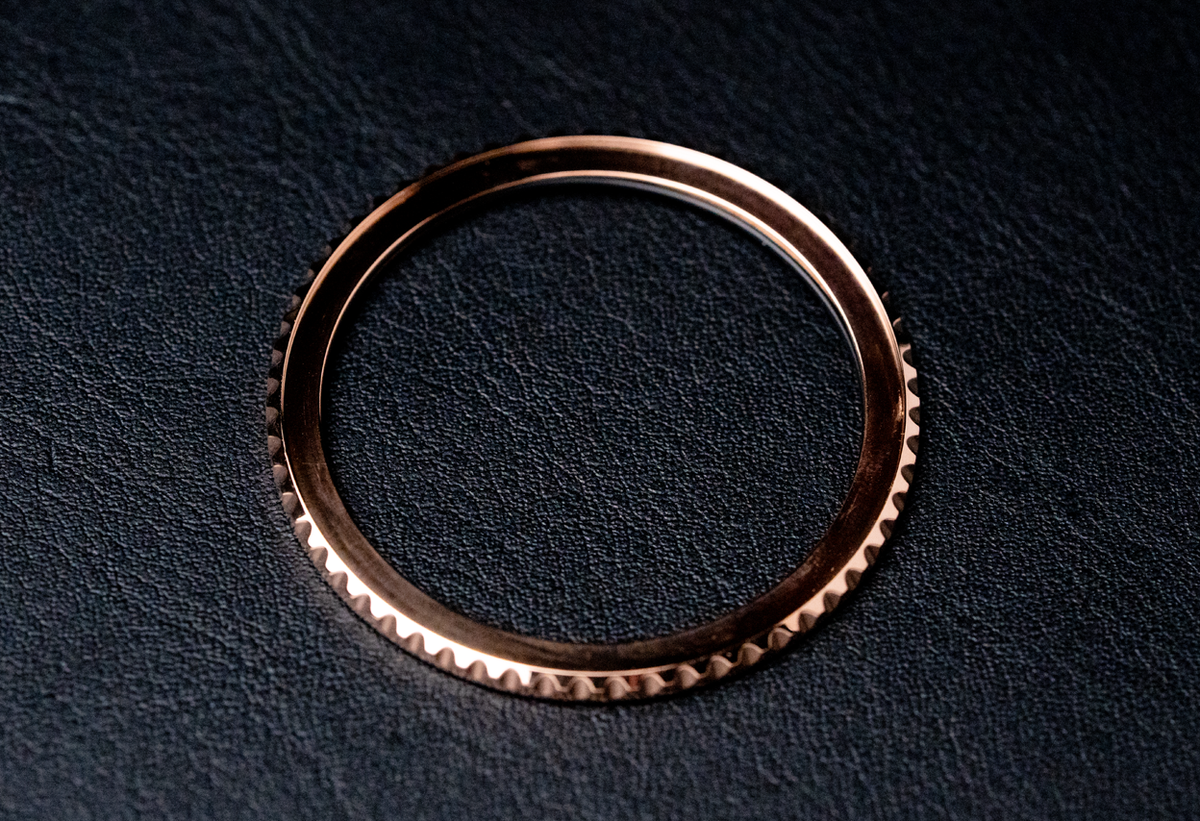 41.5mm Classic thin profile Rose Gold bezel - for DWC divers