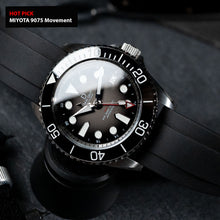 Load image into Gallery viewer, 42mm Miyota 9075 GMT dive watch kit  | MAXI GMT (Signature) Fumé Lacquer dial