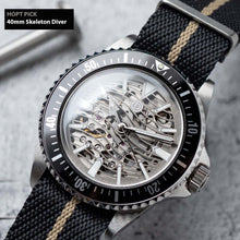 Load image into Gallery viewer, HOT PICK - 40mm Vintage Skeleton Dive Watch Kit (Seiko NH70) with tools and video instructions