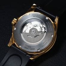 画像をギャラリービューアに読み込む, LIMITED - DIY Watchmaking Kit | 42mm NH70A Gold Dive Watch With Gold Sapphire Dial | DWC-D02S - case back