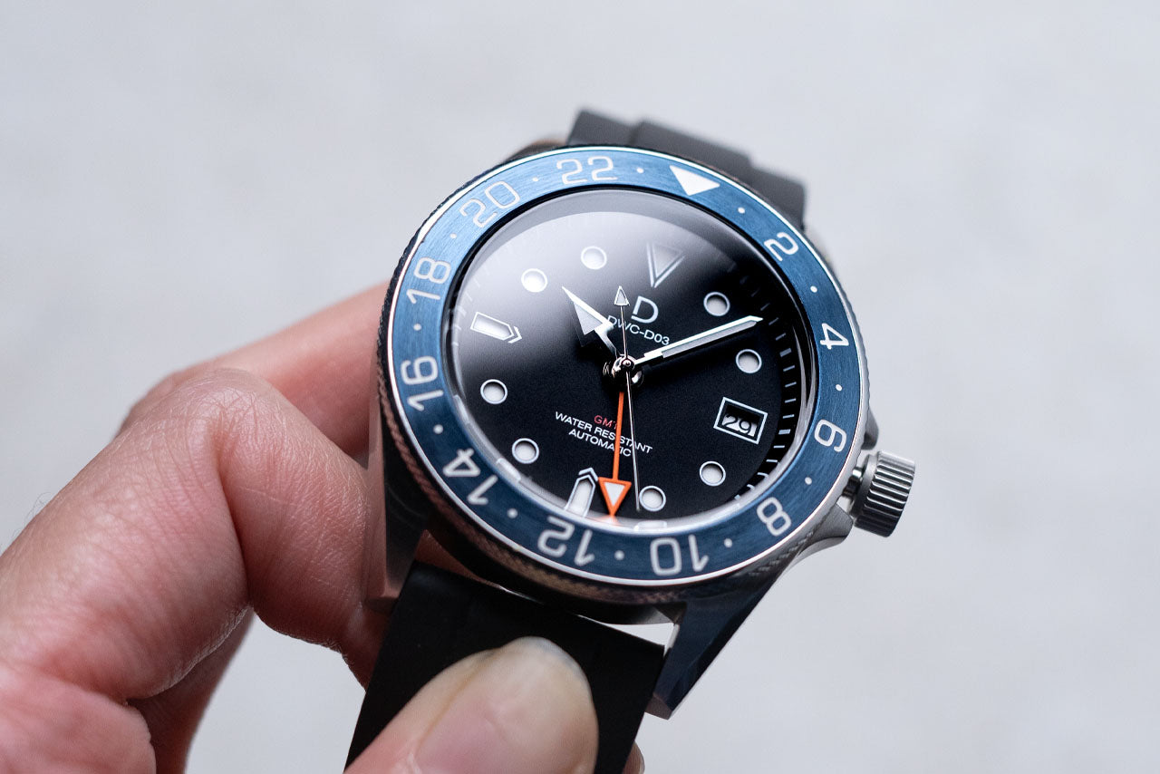DIY Watch Kit | Blue GMT Dive Watch | Seiko NH34 Automatic GMT