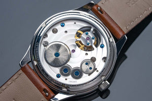 DWC Signature Master Tourbillon | Minimalist Tourbillon with Silver Sector Dial and Brown Leather Strap