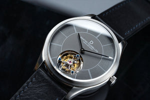 DWC Signature Master Tourbillon | Minimalist Tourbillon with Anthracite Sector Dial and Black Leather Strap