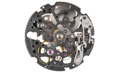 japanese watch movement - gun silver miyota 8n24 movement - automatic