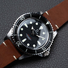 Load image into Gallery viewer, 40mm Vintage Dive Watch With Vintage strap &amp; Retro- Dome Acrylic Bezel Insert  (TMI NH35/ NH70 Movement) with tools and video instructions