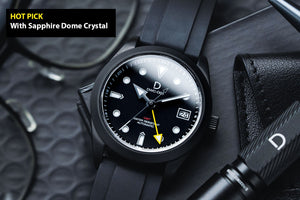 GMT Expedition Kit | Black-Yellow PVD GMT Sports Dress Watch | Seiko NH34 DWC-D02