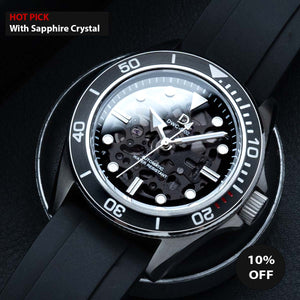 DIY Watchmaking Kit | NH72 Dive Watch With Sapphire Dial | DWC-D02S 