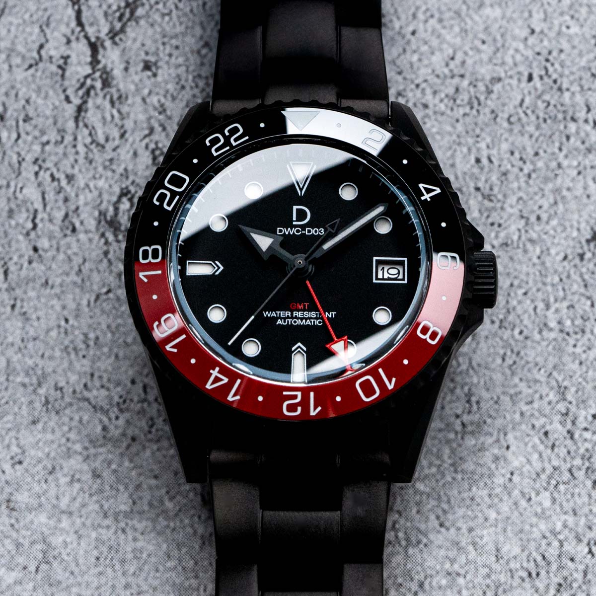 [LIMITED] DIY Watchmaking Kit | PVD GMT Coke Red-Black Dive Watch | Seiko Automatic GMT movement | DWC-D03 