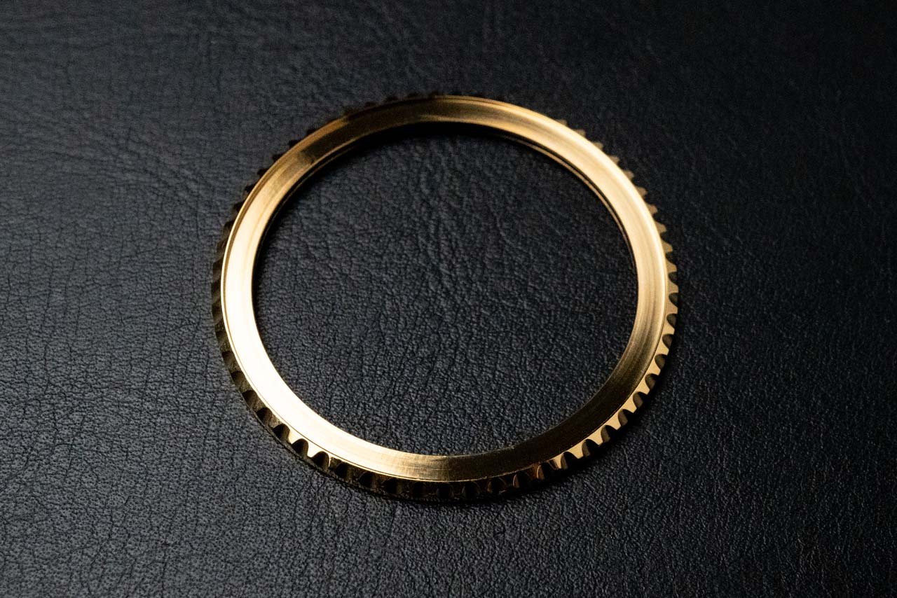 41.5mm Classic thin profile Gold bezel - for DWC divers, Seiko SKX