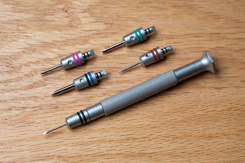 DIY Watch Club Watchmaker's Screwdriver with Ball Bearings & 5 Interchangeable Blades