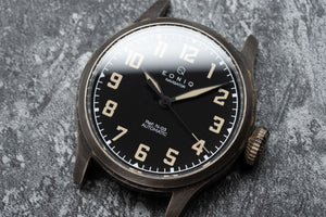 44mm Plated 925 Silver Big Pilot Watch | Vintage Pilot watch with Patina | Aging experience (Miyota 82S0)