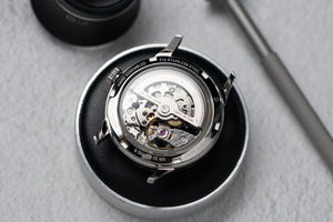 DIY Watchmaking Kit | 35mm Mosel series - Blue Dial Skeleton dress watch w/ Miyota 8N24 - case back