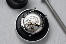 Load image into Gallery viewer, DIY Watchmaking Kit | 35mm Mosel series - Silver Dial Skeleton dress watch w/ Miyota 8N24 - case back