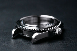 40mm DWC Vintage Diver Case - Stainless Steel - high-dome acrylic
