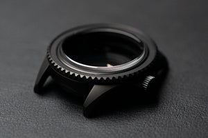 42mm DWC black Diver Case - With classic bezel - Stainless Steel - Sapphire Dome (DWC-CD-01) 