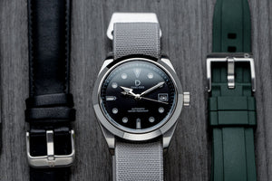 DIY Watchmaking Kit | Expedition Watch With Date - grey parachute