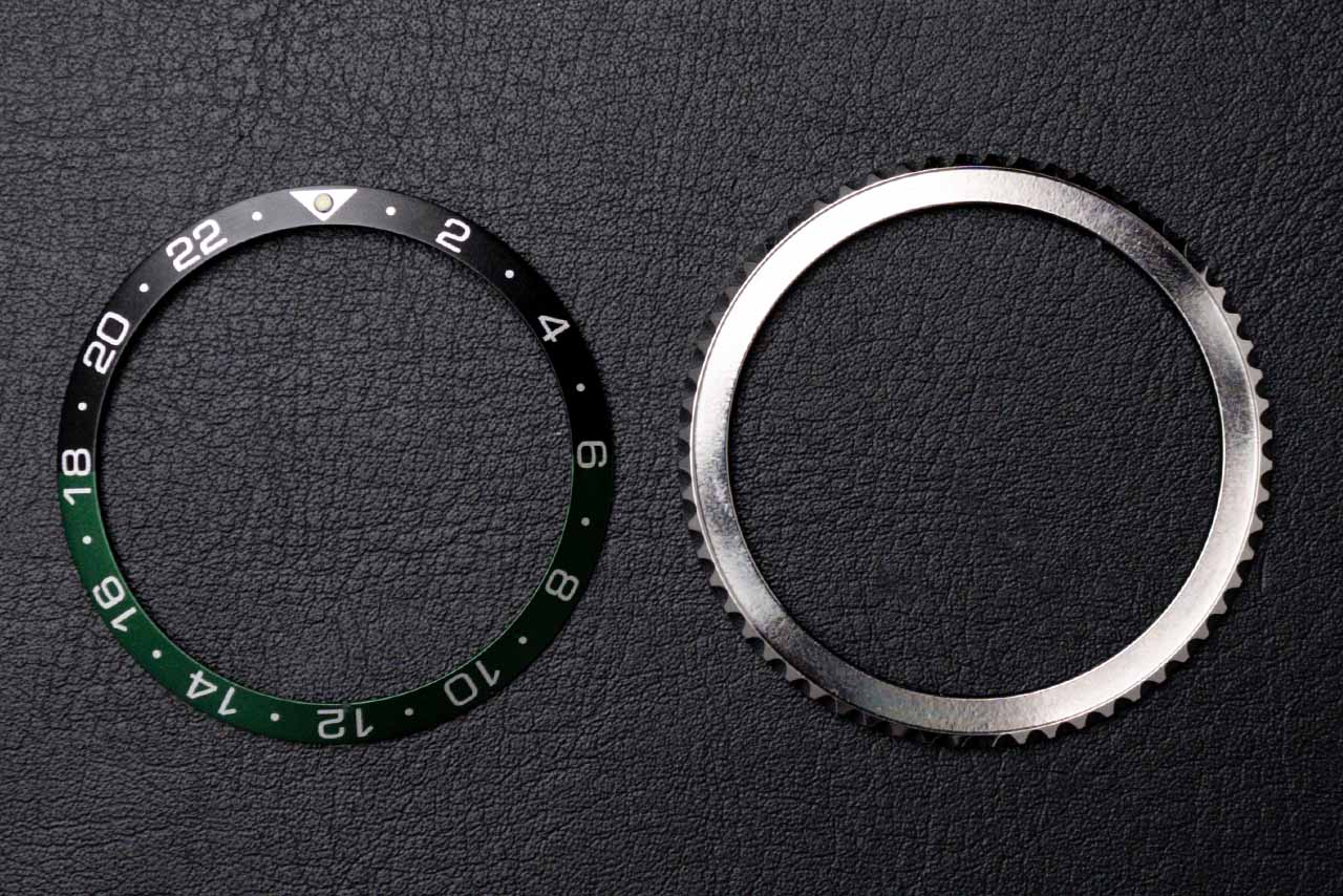 41.5mm Bezel Bundle - Diver Sprite GMT Bezel Insert (Black & Green