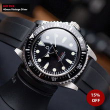 Load image into Gallery viewer, 40mm Vintage Dive Watch Kit (TMI NH35 / NH38 / NH70 Mechanical Movement) with tools and video instructions - VD03