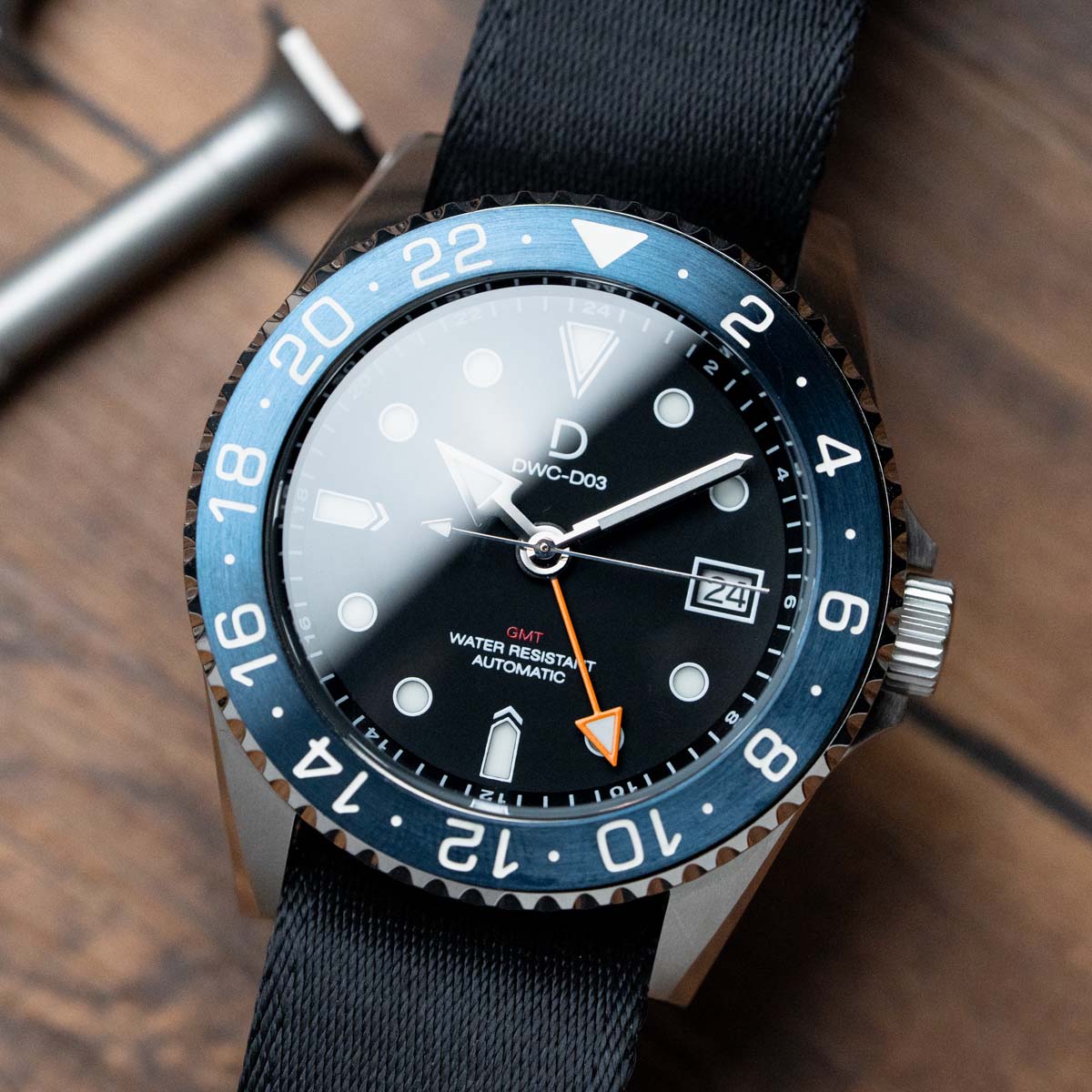 DIYウォッチキット| 42mmブルーGMTダイブウォッチ| Seiko NH34