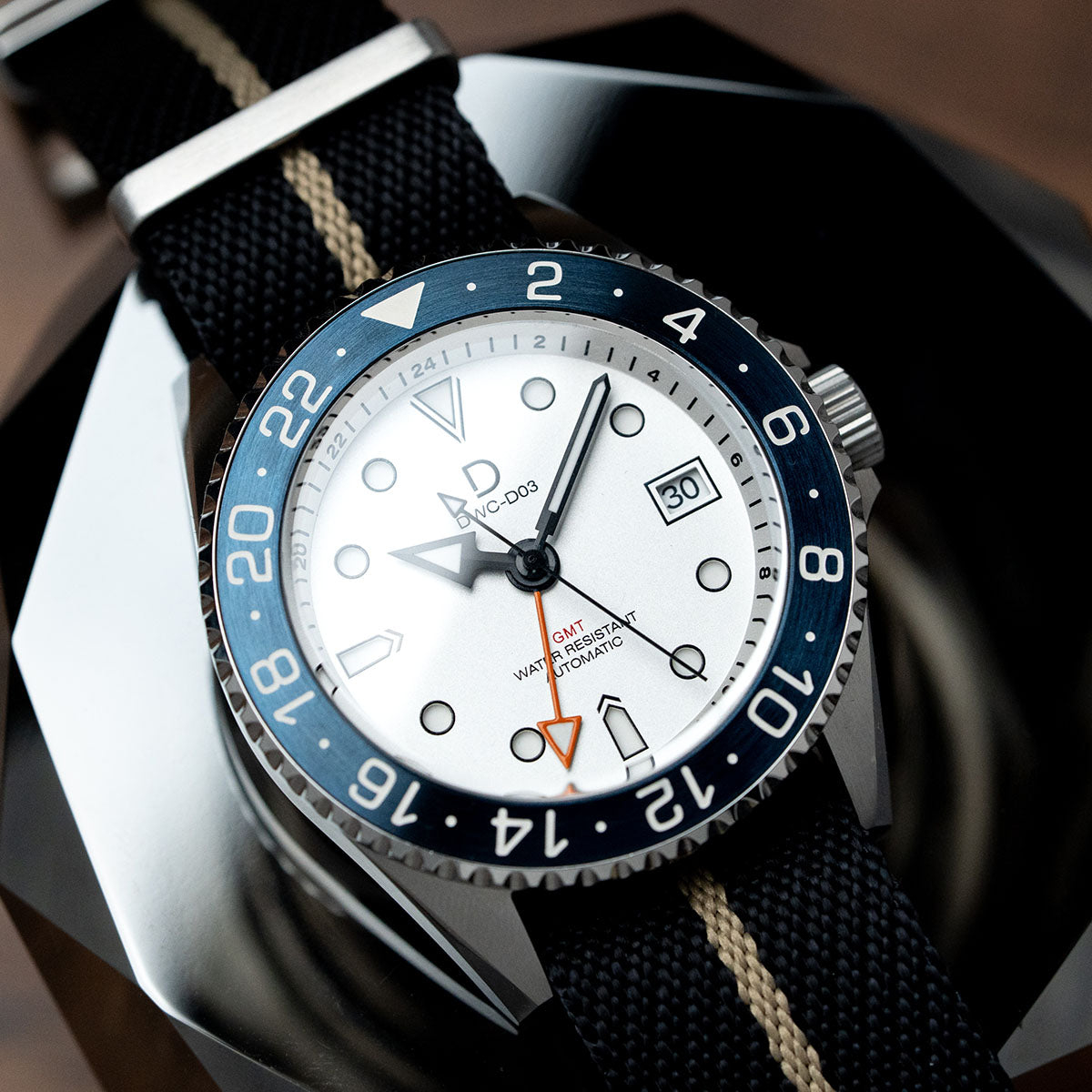 DIY Watch Kit | 42mm Blue GMT Dive Watch (white Sandwich
