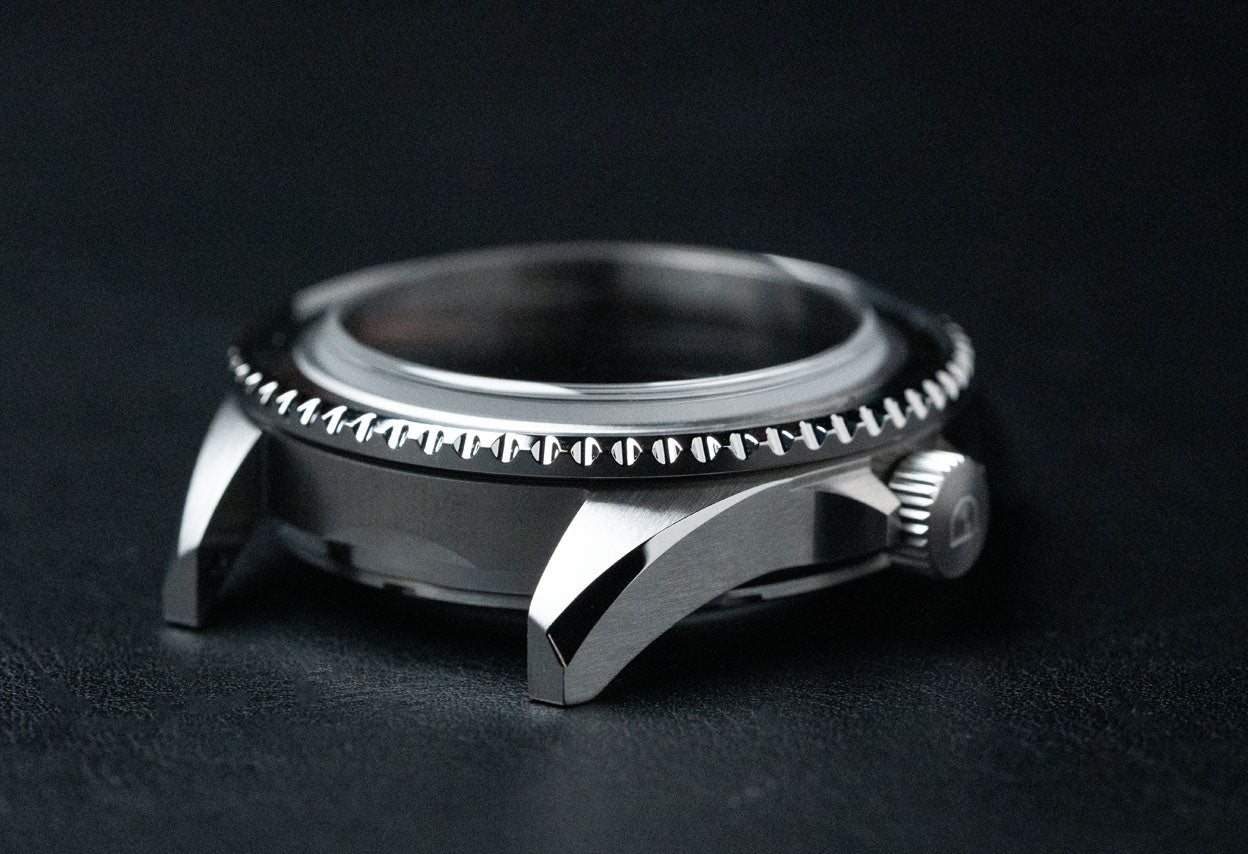 Watch Bezel Case Original Diver Case 36mm NH35 Engine turned Bezel watch case  main image 3