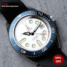 Load image into Gallery viewer, 42mm Blue Type A bezel dive watch kit  | D05 Maxi Superlume Dial with C3 lume