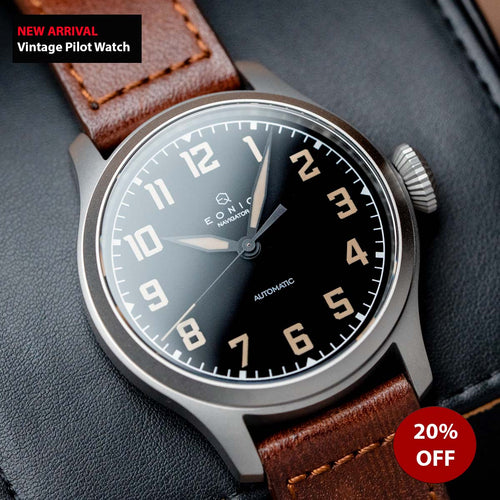 [Advanced level] - 44mm Matte Silver Big Pilot Watch | Vintage Pilot watch (Miyota 82S0)