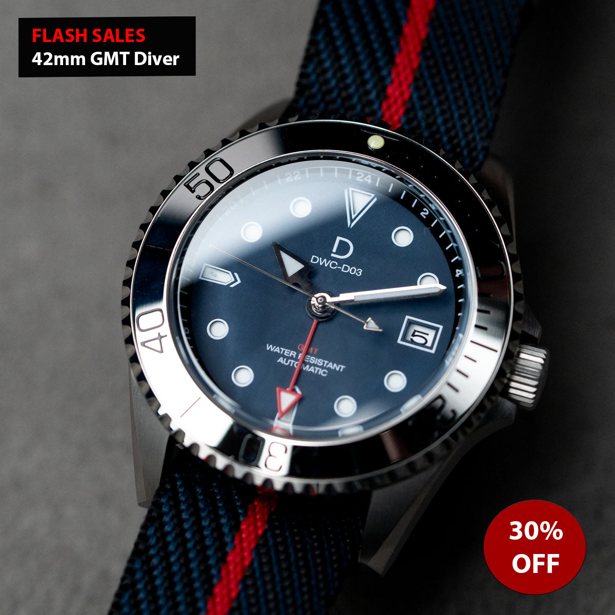 DIY Watch Kit | 42mm GMT Dive Watch | Seiko NH34 Automatic GMT