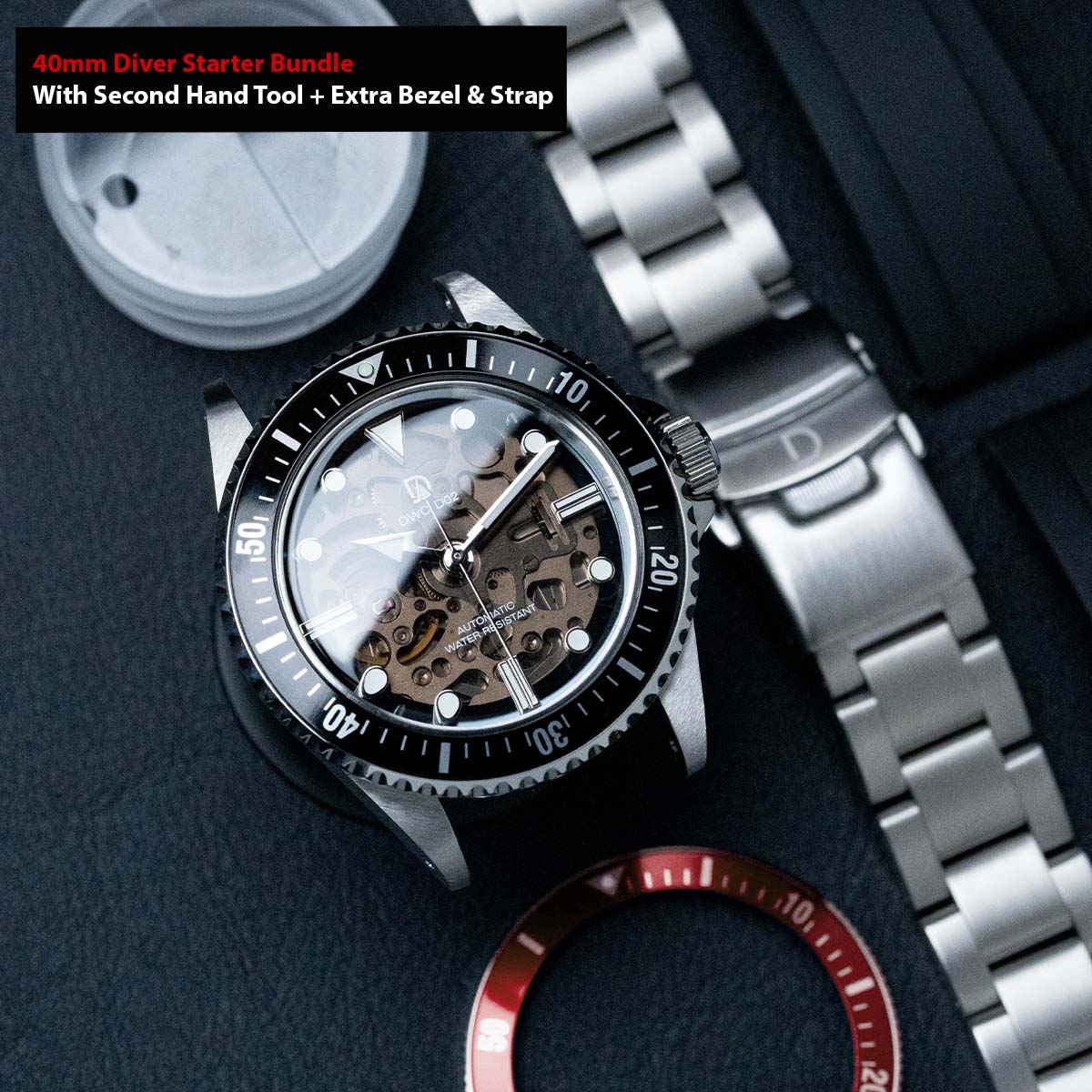 Starter Bundle] 40mm Diver Kit | 40mm Diver With Second Hand