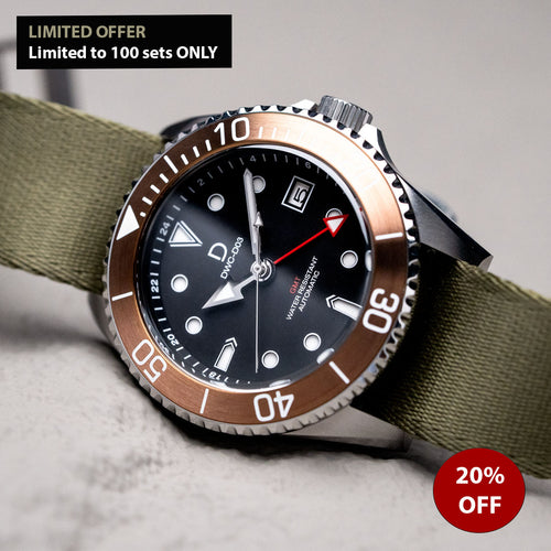 AUTUMN SPECIAL - GMT Diver with Nylon Strap  | Seiko NH34 Automatic GMT | DWC-D02