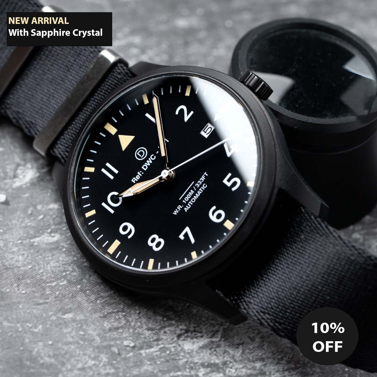 [Modding Starter Combo] DIY Watchmaking Kit | 40mm Pilot Watch with  Sapphire Crystal & 2 Extra Strap (82S0 or 8315 Miyota movement)