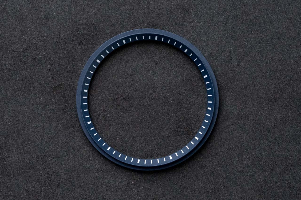 Chapter ring for DIY Watch Club divers - Blue with White Markers