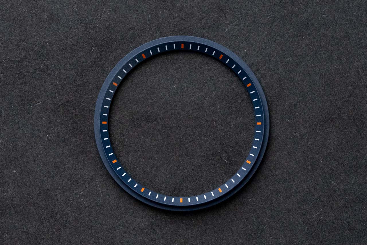 41.5mm Knurled thin profile PVD Black bezel - for DWC divers