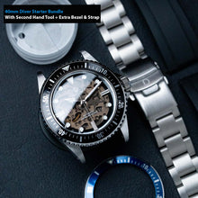 Load image into Gallery viewer, [Starter Bundle] 40mm Diver Kit | 40mm Diver With Second Hand Setting Assisting Tool and extra strap, bezel &amp; insert | Seiko NH70