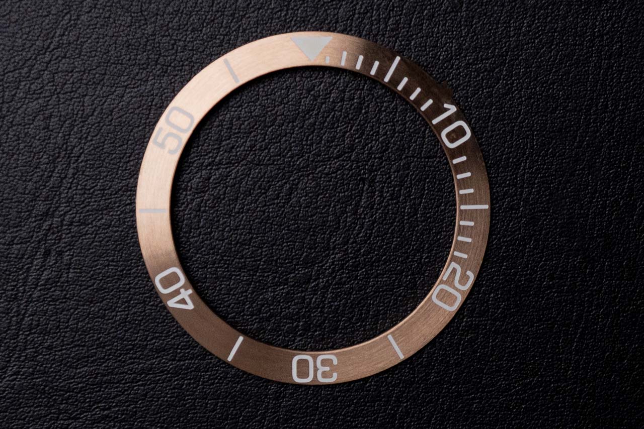 39.4mm Stainless Steel Diver Bezel Insert - Type B Champagne Rose