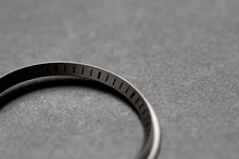 Load image into Gallery viewer, Chapter ring for DIY Watch Club divers - Brushed Gun Silver with Black Markers