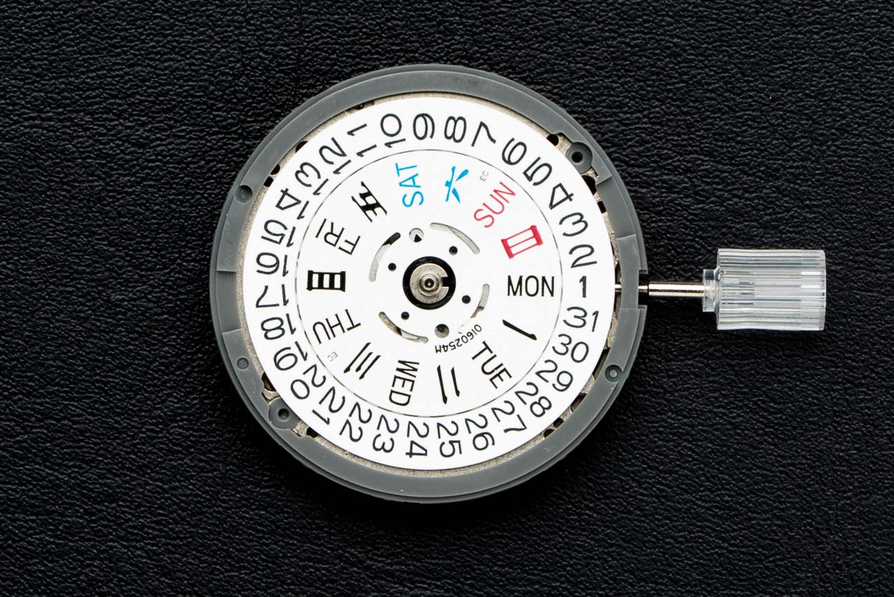 TMI NH36A Movement by Seiko with Day Date (with 3 O'Clock crown position)