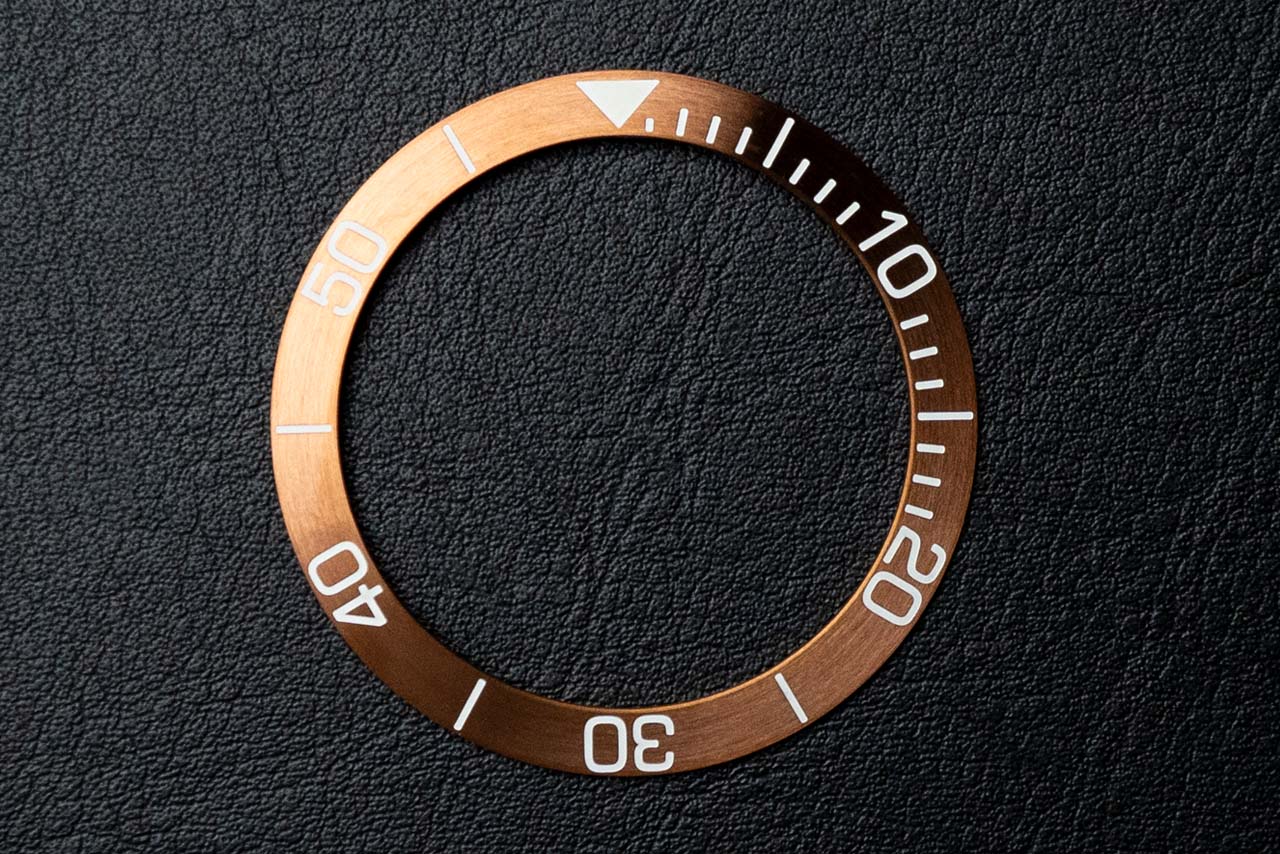 Ame③ 39.4mm Stainless Steel Diver Bezel Insert - Type B Light Brown