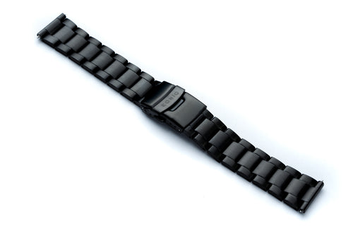 Products EONIQ Brushed Black Stainless Steel Bracelet [Mosel, Pilot and Expedition series ONLY] - Without Endlink