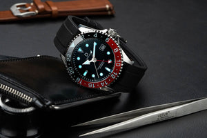 Red-Black "Coke" GMT - diy watch club watchmaking kit