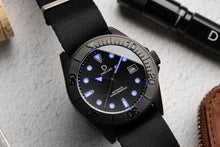 Load image into Gallery viewer, DIY WATCH CLUB - purple lume black diver 