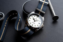 Load image into Gallery viewer, DIY Watch Club Classic NATO Strap - Navy x Black with Khaki centerline