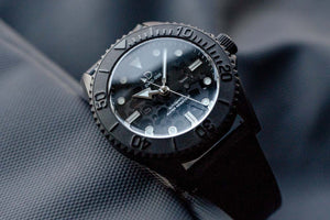diy watch club - all black diver with sapphire dial and classic bezel