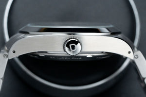 Explorer style dress watch kit with steel bracelet | D03 Black Sandwich Dial