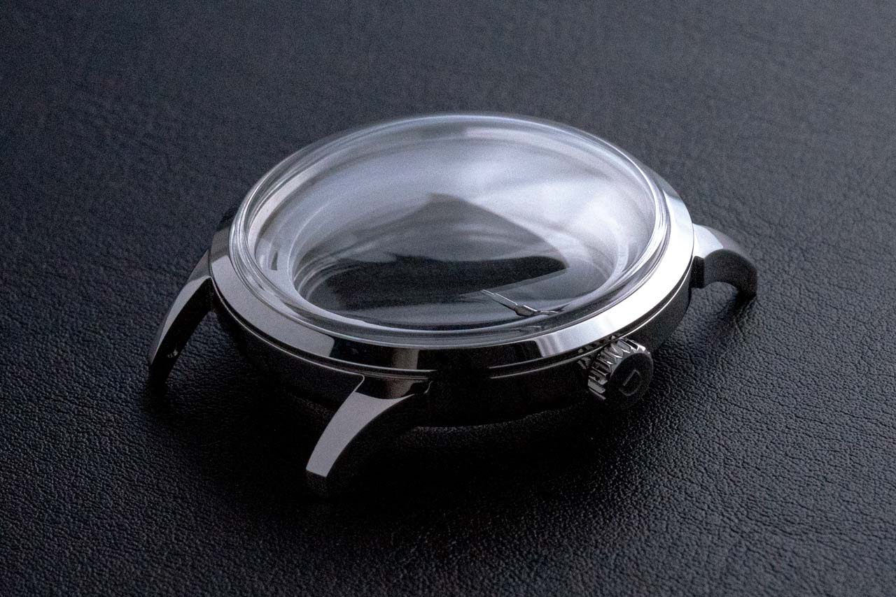 Mosel Silver Case Set - Stainless Steel (Domed ACRYLITEⓇ8N) for miyota 8 series movement
