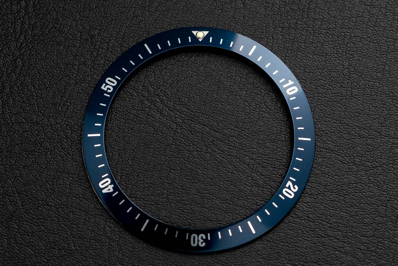 blue bezel insert, diy watch bezel insert, navy blue bezel, seiko mod bezel, blue diver, blue bezel