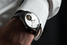 Load image into Gallery viewer, DWC Signature Master Tourbillon | Minimalist Tourbillon with Silver Sector Dial and Black Leather Strap