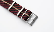 Load image into Gallery viewer, DIY Watch Club Classic NATO Strap - Wine Red x Black with Khaki centerline