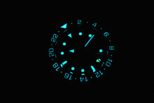 Load image into Gallery viewer, GMT diver lume shot - diy watch club watchmaking kit